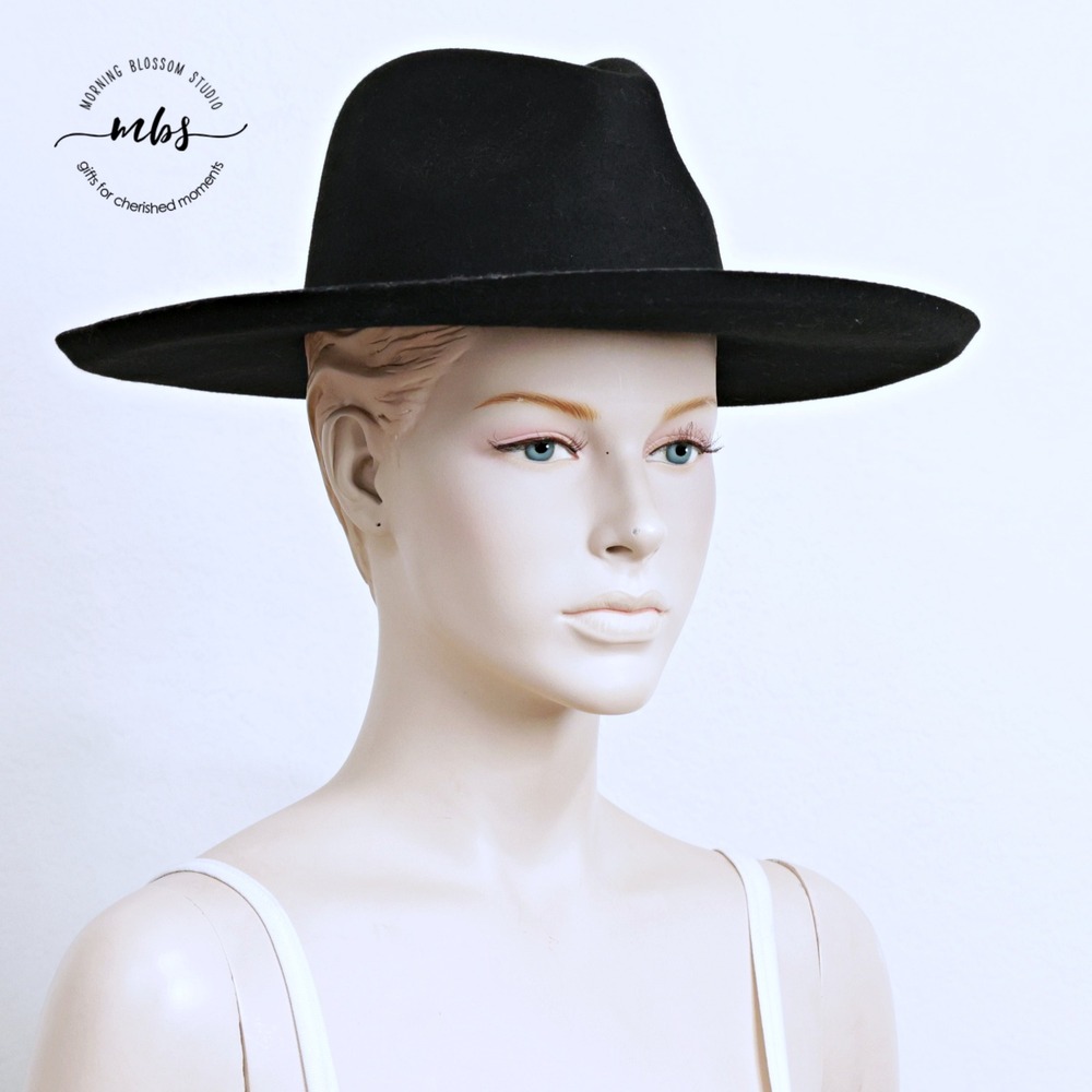 Lack of Color Zulu Wool Minimalist Western Hat Black Women S